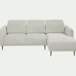 Canapé 3 Places|Canapé Fixe*alinea Canapé d'angle droit fixe en tissu memphis avec fonction avance-recul - roucas Beige