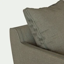 Canapé En Lin|Canapé En Tissu*alinea Canapé d'angle droit fixe en tissu mixte - cèdre Vert