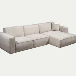 Canapé En Tissu|Canapé 3 Places*alinea Canapé d'angle droit fixe en tissu genesis - Beige