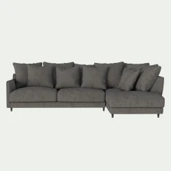 Canapé En Tissu|Canapé 4 Places*alinea Canapé d'angle droit fixe en tissu joint - restanque Gris