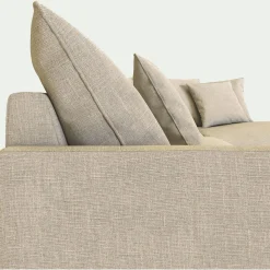 Canapé En Lin|Canapé En Tissu*alinea Canapé d'angle fixe droit en tissu - s alpilles Beige