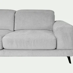 Canapé 4 Places|Canapé D'Angle*alinea Canapé d'angle gauche avance recule en tissu doux - Gris