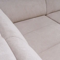 Canapé En Tissu|Canapé 4 Places*alinea Canapé d'angle gauche convertible avec coffre en tissu doux - Beige