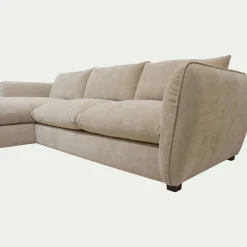 Canapé 5 Places|Canapé Fixe*alinea Canapé d'angle gauche fixe en tissu Nature - Beige