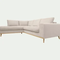 Canapé 5 Places|Canapé D'Angle*alinea Canapé d'angle gauche fixe en tissu Storm - roucas Beige