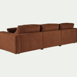 Canapé 5 Places|Canapé Fixe*alinea Canapé d'angle gauche fixe en tissu chenille Benjo - brun rustrel
