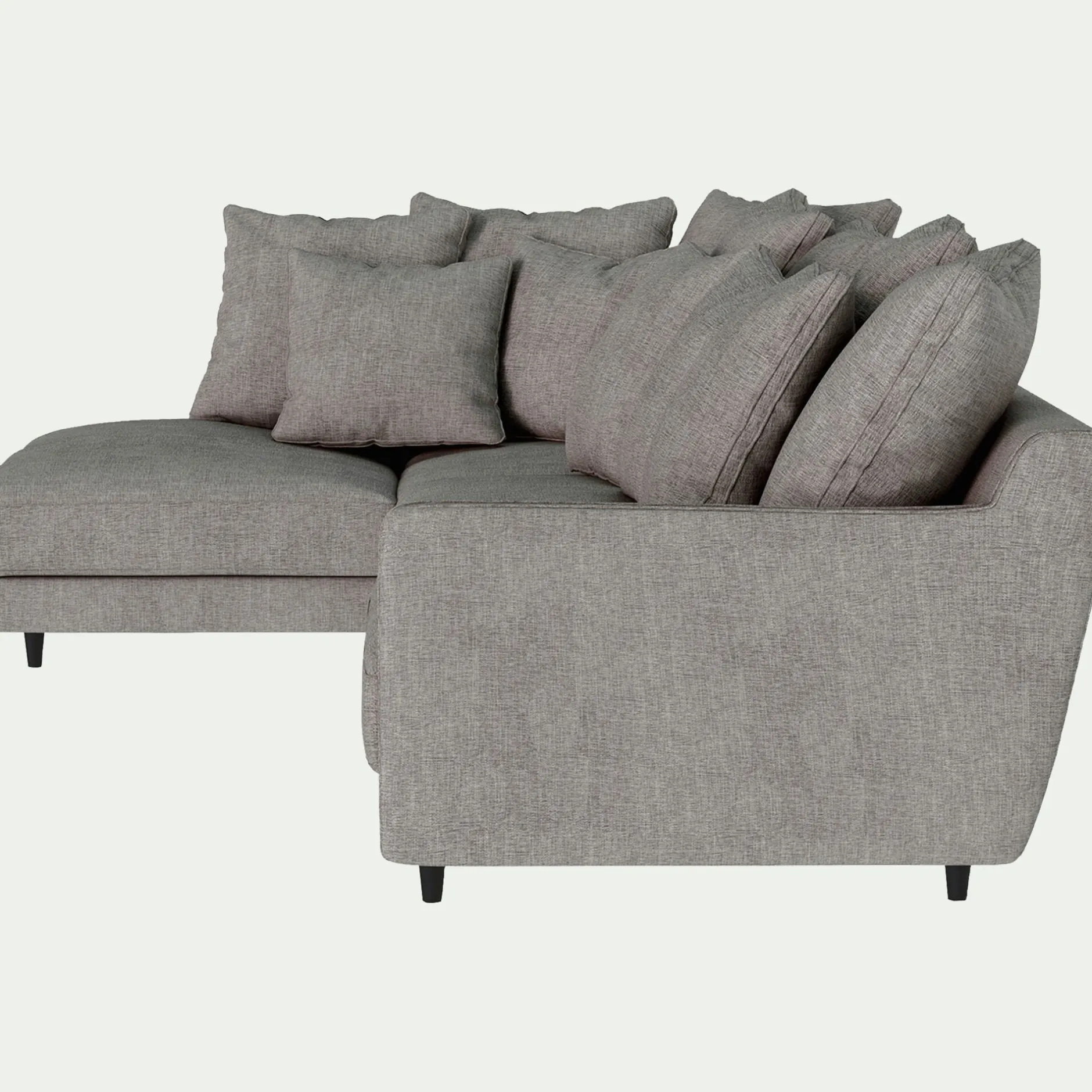 Canapé En Tissu|Canapé 4 Places*alinea Canapé d'angle gauche fixe en tissu monclar - taupe Gris