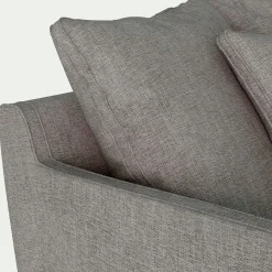 Canapé En Tissu|Canapé 4 Places*alinea Canapé d'angle gauche fixe en tissu monclar - taupe Gris