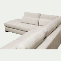 Canapé 5 Places|Canapé Fixe*alinea Canapé d'angle gauche fixe en tissu Genesis - Beige