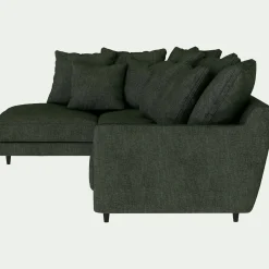 Canapé En Tissu|Canapé 4 Places*alinea Canapé d'angle gauche fixe en tissu monclar - cèdre Vert