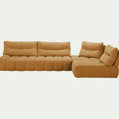 Canapé En Tissu|Canapé 5 Places*alinea Canapé d'angle modulable avec chauffeuse en tissu campo - argan Jaune