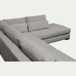 Canapé 5 Places|Canapé Fixe*alinea Canapé d'angle méridienne droite fixe en tissu Genesis - Gris