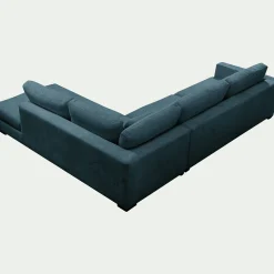 Canapé 5 Places|Canapé Fixe*alinea Canapé d'angle méridienne droite fixe en tissu Genesis - Bleu