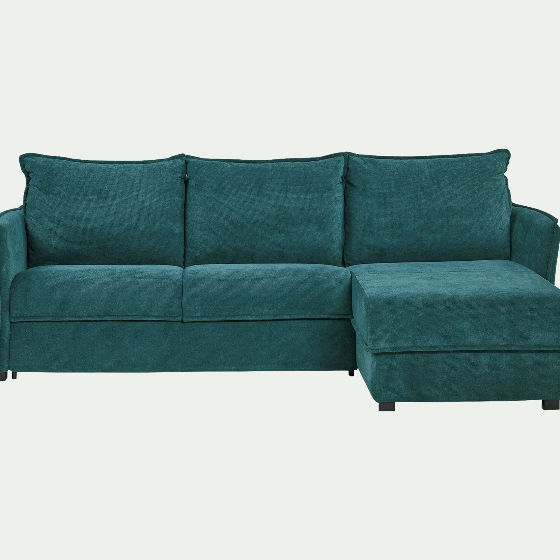 Canapé 3 Places|Canapé Convertible*alinea Canapé d'angle réversible convertible en tissu avec matelas densité 35kg/m3 - Bleu