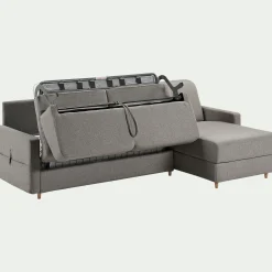 Canapé 3 Places|Canapé Convertible*alinea Canapé d'angle réversible convertible en tissu matelas densité 35kg/m3 - Gris