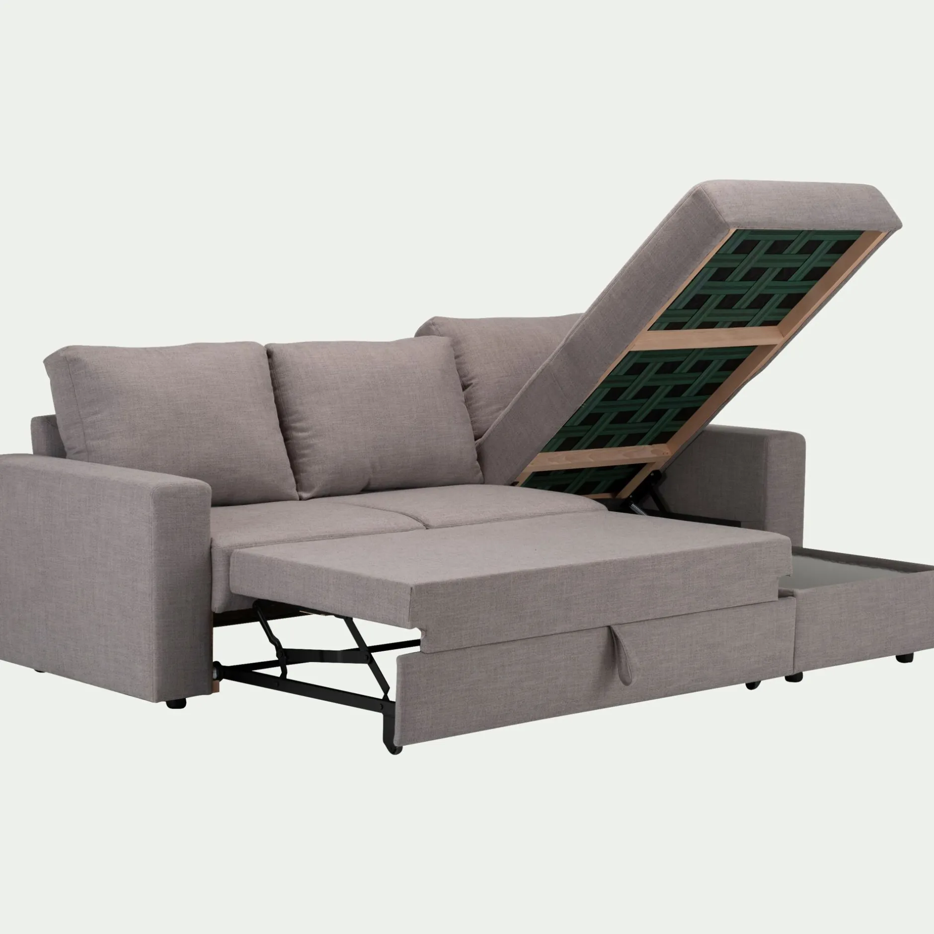 Canapé En Tissu|Canapé 4 Places*alinea Canapé d'angle réversible convertible en tissu - borie Gris