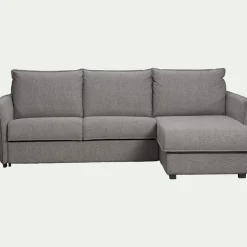 Canapé Convertible|Canapé D'Angle*alinea Canapé d'angle réversible convertible en tissu Sogno avec matelas densité 35kg/m3 - anthracite Gris