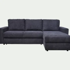 Canapé En Tissu|Canapé 4 Places*alinea Canapé d'angle réversible convertible en tissu tramé - calabrun Bleu