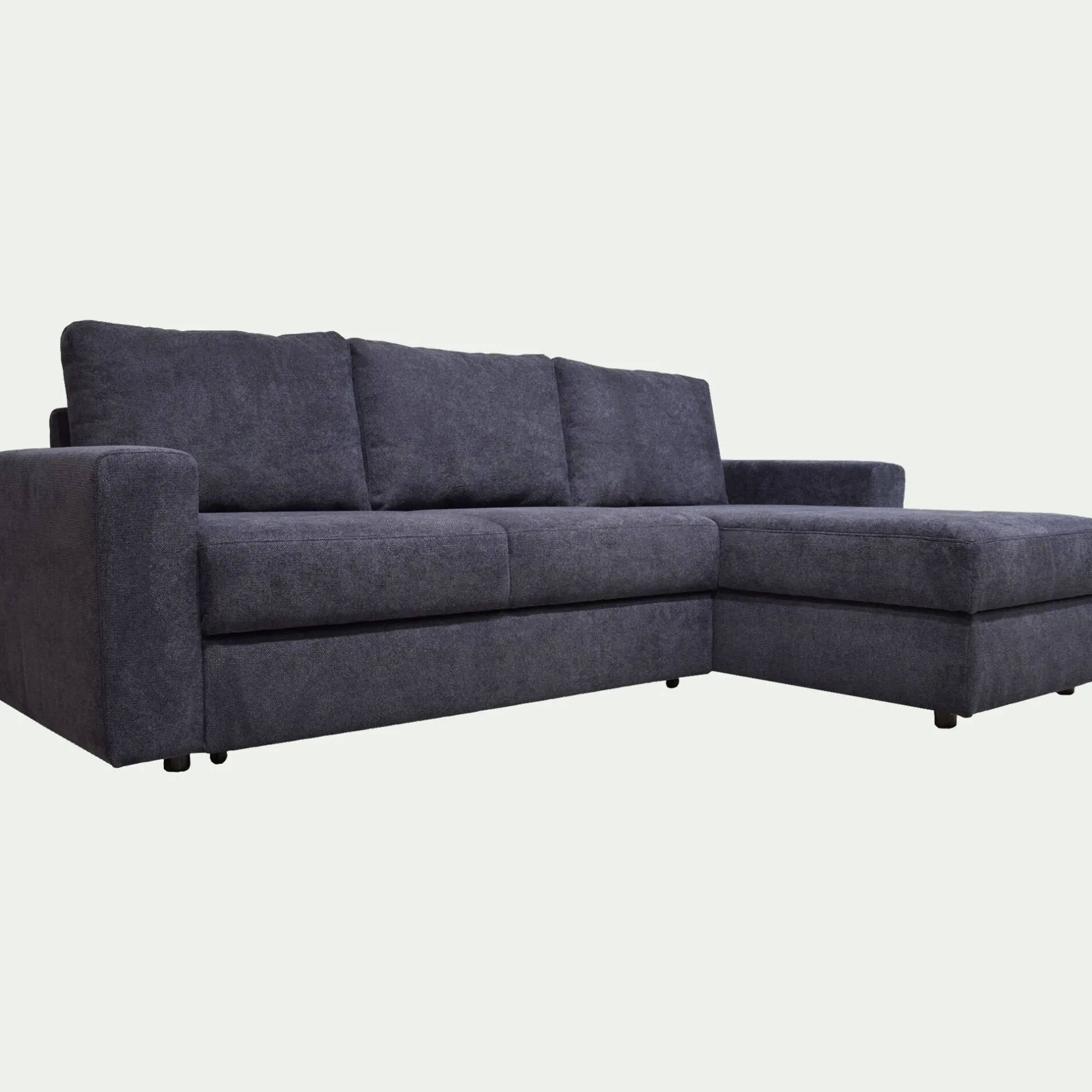 Canapé En Tissu|Canapé 4 Places*alinea Canapé d'angle réversible convertible en tissu tramé - calabrun Bleu