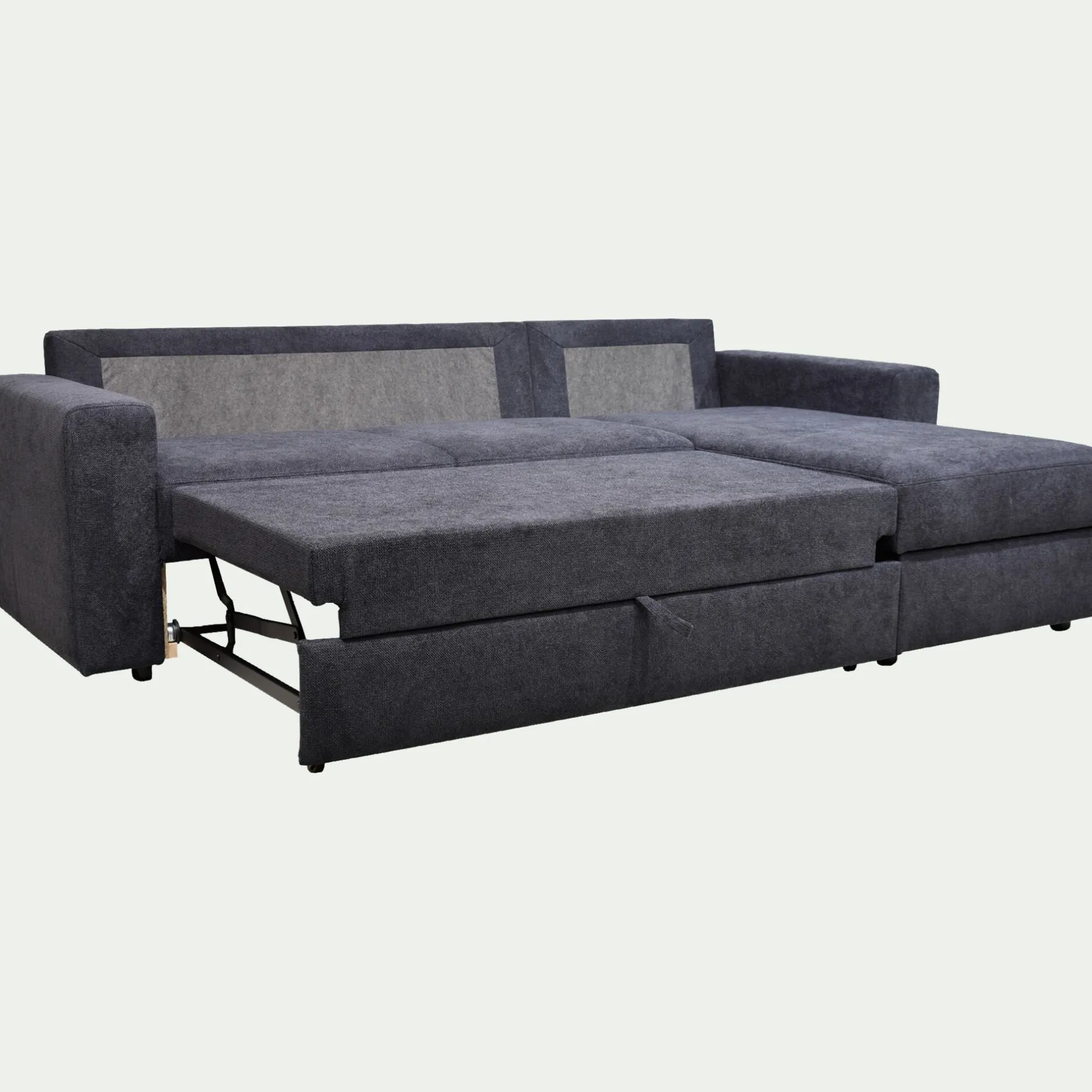 Canapé En Tissu|Canapé 4 Places*alinea Canapé d'angle réversible convertible en tissu tramé - calabrun Bleu