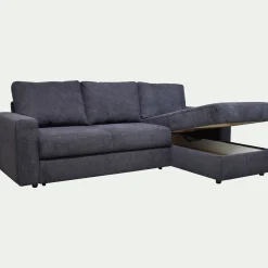 Canapé En Tissu|Canapé 4 Places*alinea Canapé d'angle réversible convertible en tissu tramé - calabrun Bleu