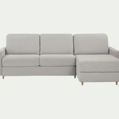 Canapé 3 Places|Canapé Convertible*alinea Canapé d'angle réversible convertible en tissu matelas densité 35kg/m3 - borie Gris