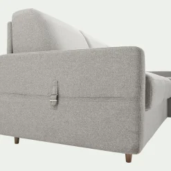 Canapé 3 Places|Canapé Convertible*alinea Canapé d'angle réversible convertible en tissu matelas densité 35kg/m3 - borie Gris