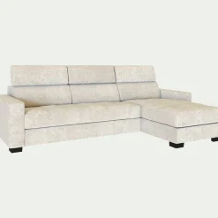 Canapé Convertible|Canapé D'Angle*alinea Canapé d'angle réversible convertible en tissu genesis avec accoudoirs 20cm - ventoux Blanc