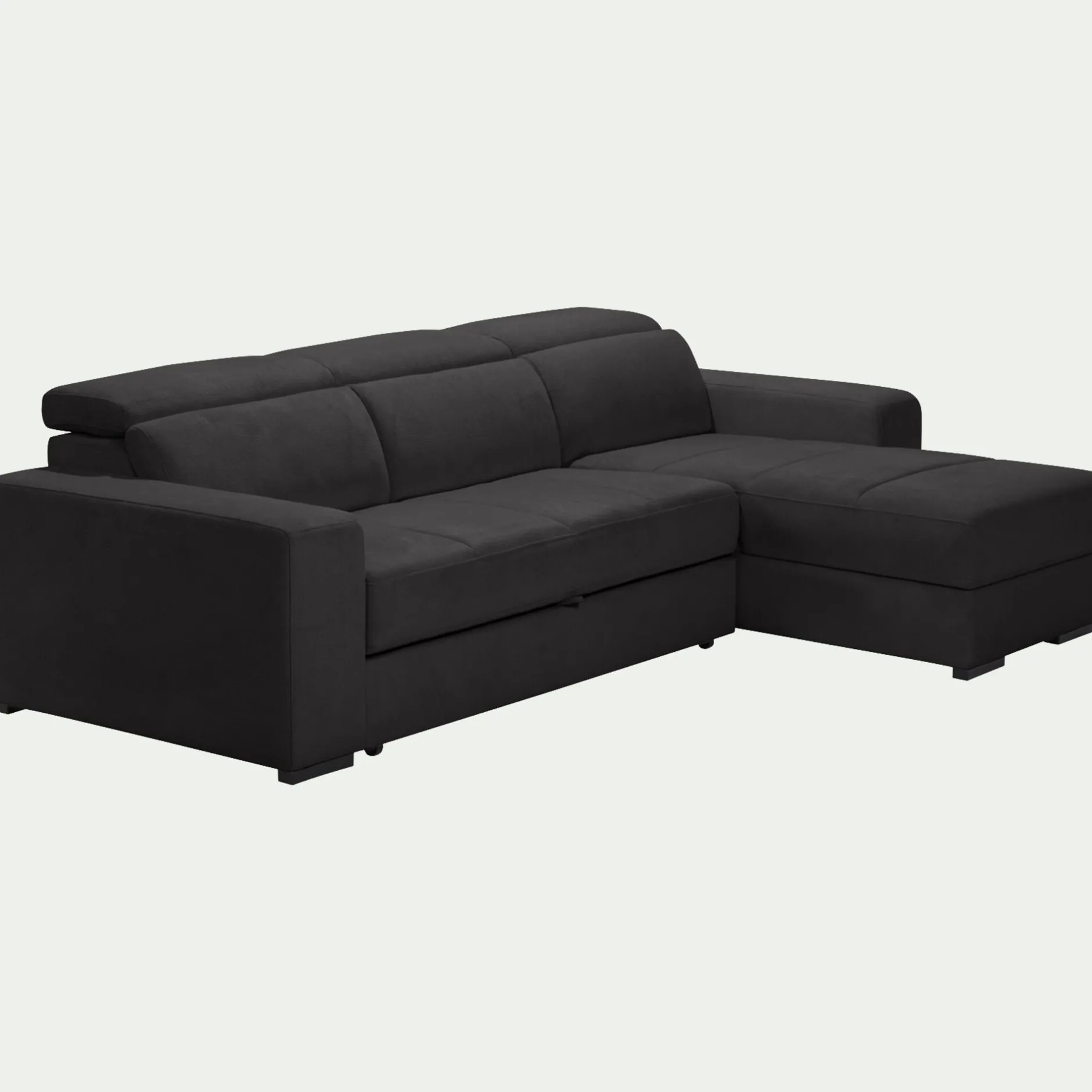 Canapé En Tissu|Canapé 4 Places*alinea Canapé d'angle réversible convertible en tissu - ardoise Gris