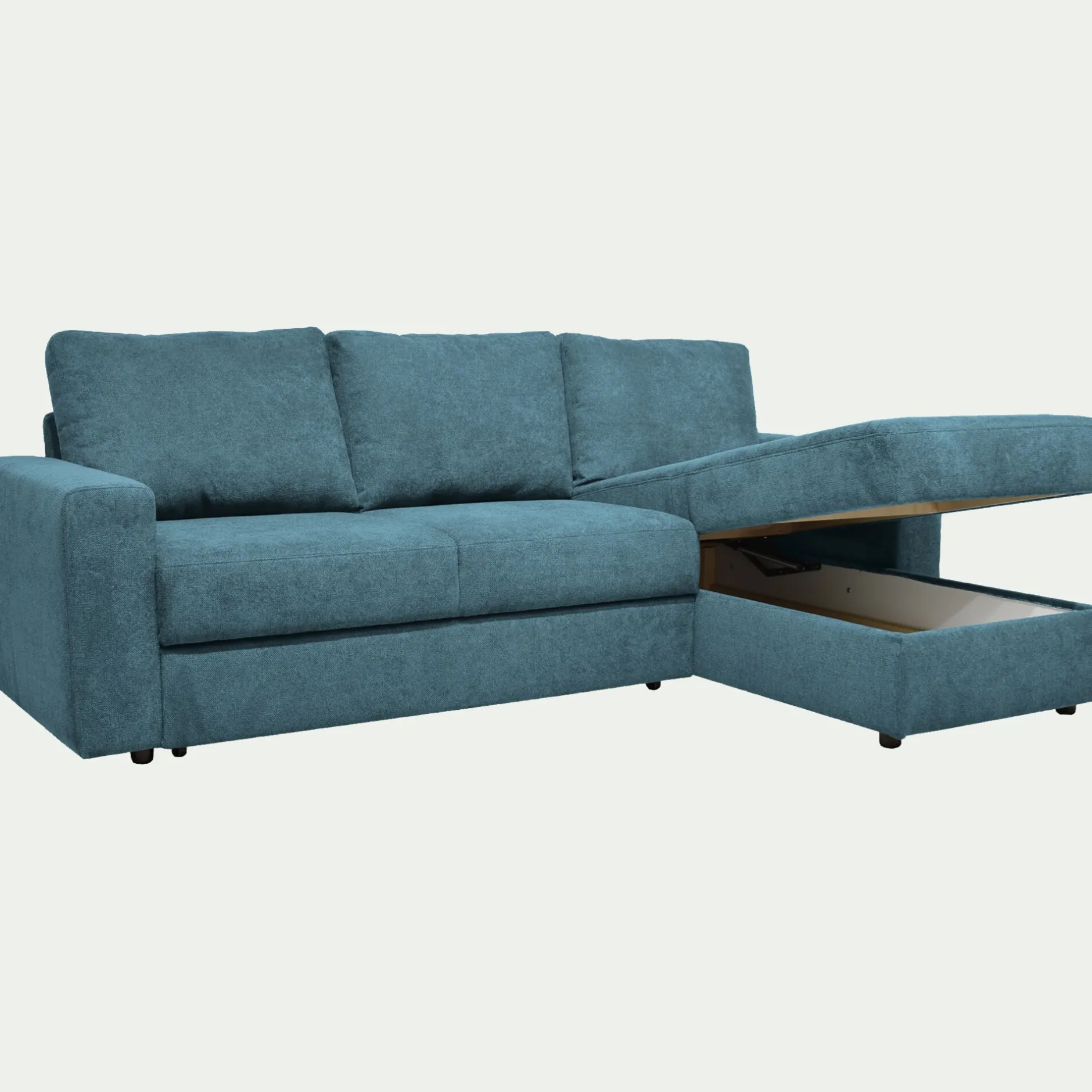 Canapé En Tissu|Canapé 4 Places*alinea Canapé d'angle réversible convertible en tissu tramé - figuerolles Bleu