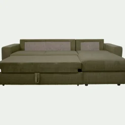 Canapé En Velours|Canapé En Tissu*alinea Canapé d'angle réversible conible en velours côtelé - cèdre Vert