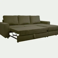 Canapé En Velours|Canapé En Tissu*alinea Canapé d'angle réversible conible en velours côtelé - cèdre Vert