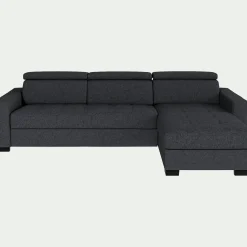 Canapé 4 Places|Canapé Convertible*alinea Canapé d'angle réversible convertible matelas Bultex en tissus pop avec accoudoirs 20cm - anthracite Gris