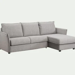 Canapé Convertible|Canapé D'Angle*alinea Canapé d'angle réversible convertible en tissu Sogno avec matelas densité 35kg/m3 - moyen Gris