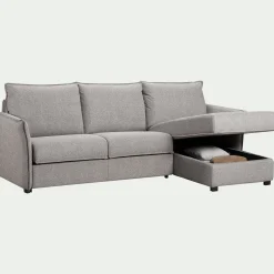Canapé Convertible|Canapé D'Angle*alinea Canapé d'angle réversible convertible en tissu Sogno avec matelas densité 35kg/m3 - moyen Gris