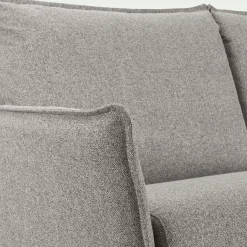 Canapé 3 Places|Canapé Convertible*alinea Canapé d'angle réversible convertible en tissu Stella avec matelas densité 25kg/m3 - moyen Gris