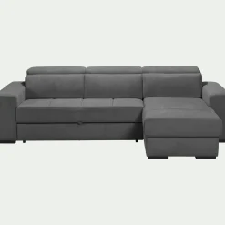 Canapé En Tissu|Canapé 4 Places*alinea Canapé d'angle réversible convertible en tissu - moyen Gris