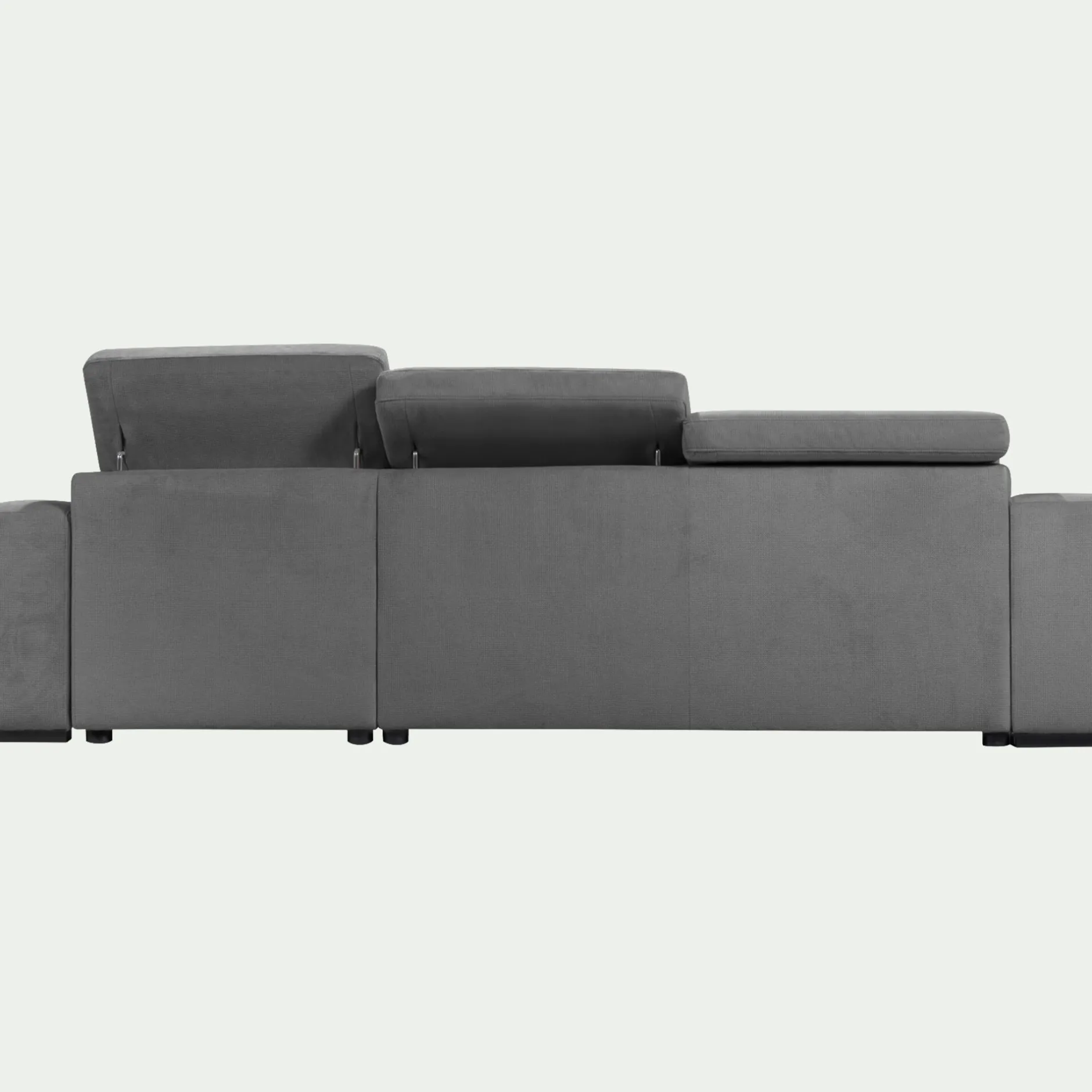 Canapé En Tissu|Canapé 4 Places*alinea Canapé d'angle réversible convertible en tissu - moyen Gris