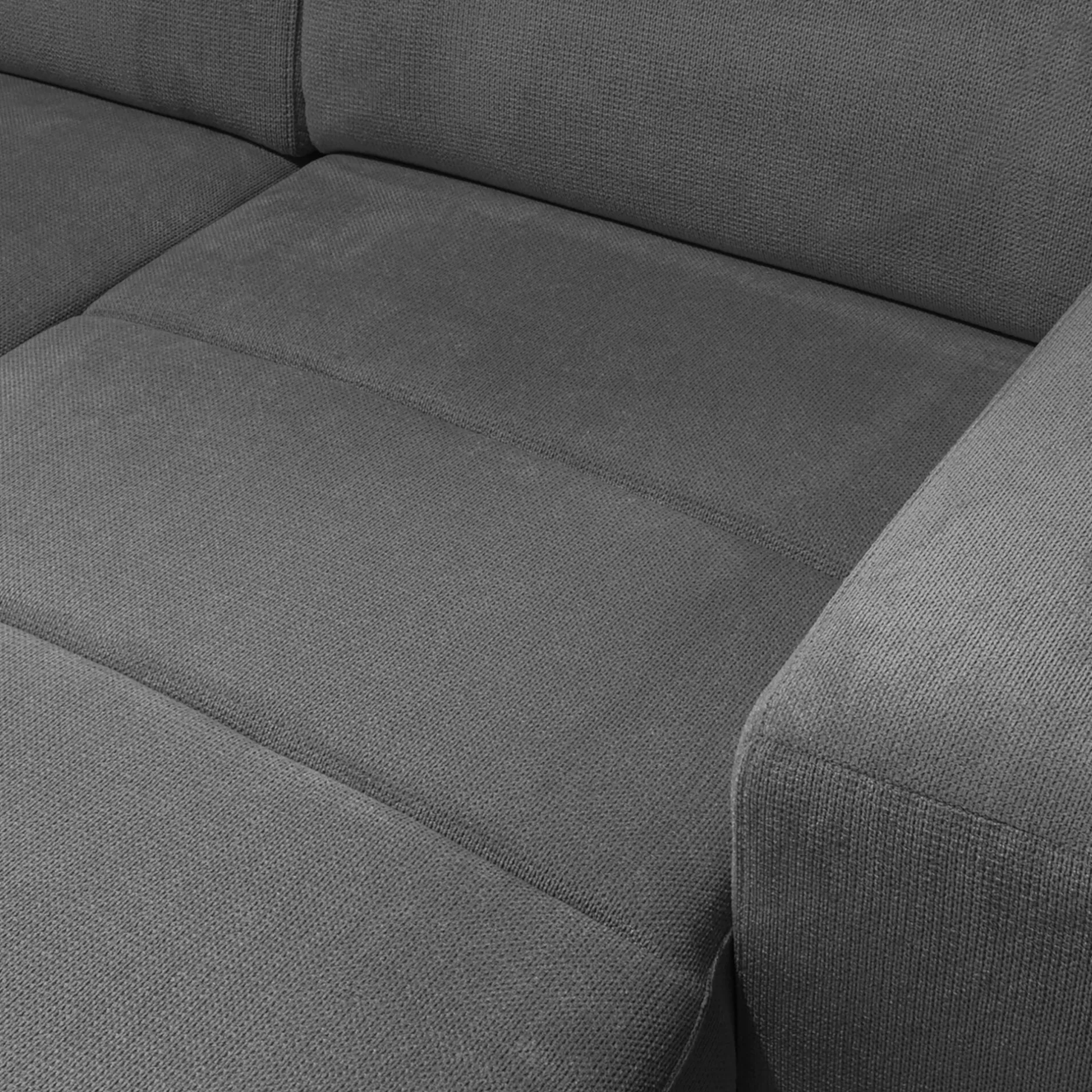 Canapé En Tissu|Canapé 4 Places*alinea Canapé d'angle réversible convertible en tissu - moyen Gris