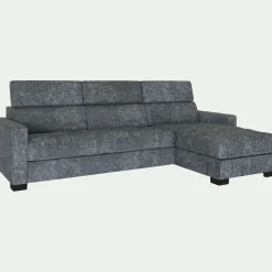 Canapé Convertible|Canapé D'Angle*alinea Canapé d'angle réversible convertible en tissu genesis avec accoudoirs 15cm - ardoise Gris