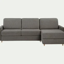 Canapé 3 Places|Canapé Convertible*alinea Canapé d'angle réversible convertible en tissu matelas densité 35kg/m3 - vésuve Gris