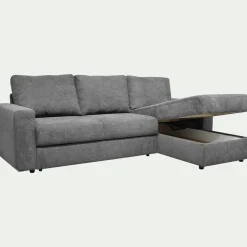 Canapé En Tissu|Canapé 4 Places*alinea Canapé d'angle réversible convertible en tissu tramé - restanque Gris