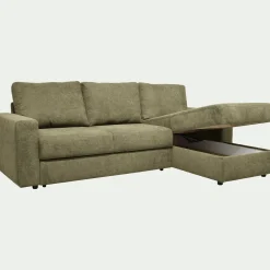 Canapé En Tissu|Canapé 4 Places*alinea Canapé d'angle réversible conible en tissu tramé - cèdre Vert
