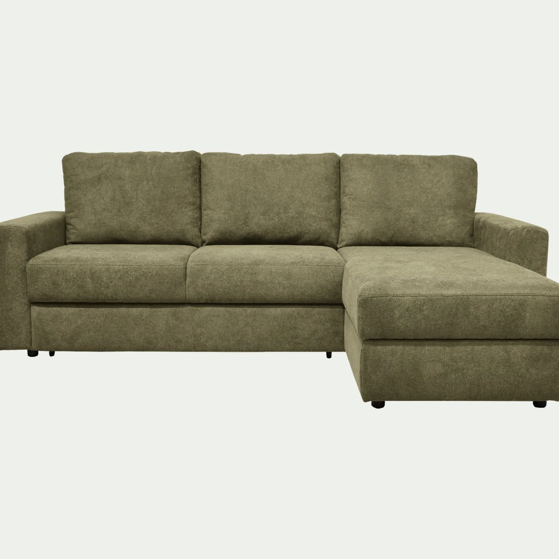 Canapé En Tissu|Canapé 4 Places*alinea Canapé d'angle réversible conible en tissu tramé - cèdre Vert