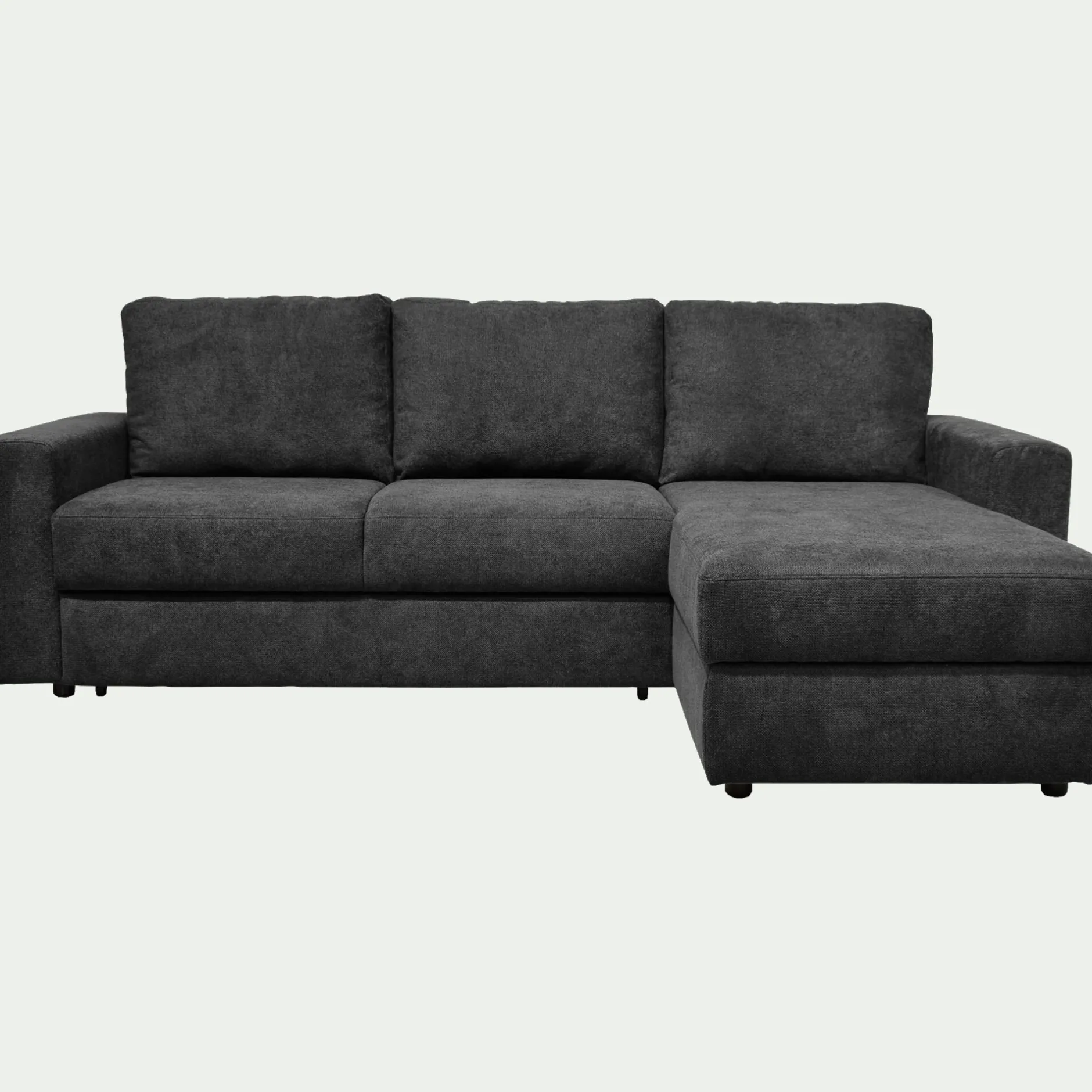 Canapé En Tissu|Canapé 4 Places*alinea Canapé d'angle réversible convertible en tissu tramé - ardoise Gris