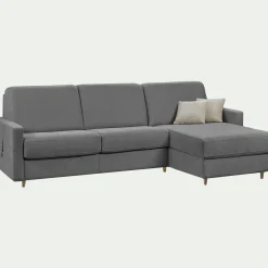 Canapé D'Angle|Canapé En Tissu*alinea Canapé d'angle réversible convertible en tissu Stella matelas densité 25kg/m3 - restanque Gris