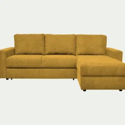 Canapé En Tissu|Canapé 4 Places*alinea Canapé d'angle réversible convertible en tissu tramé - argan Jaune