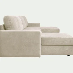 Canapé En Tissu|Canapé 4 Places*alinea Canapé d'angle réversible convertible en tissu tramé - roucas Beige