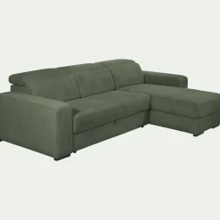 Canapé En Velours|Canapé 4 Places*alinea Canapé d'angle réversible conible en tissu castello - cèdre Vert