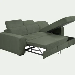 Canapé En Velours|Canapé 4 Places*alinea Canapé d'angle réversible conible en tissu castello - cèdre Vert